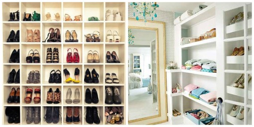 closet sapatos e prateleiras